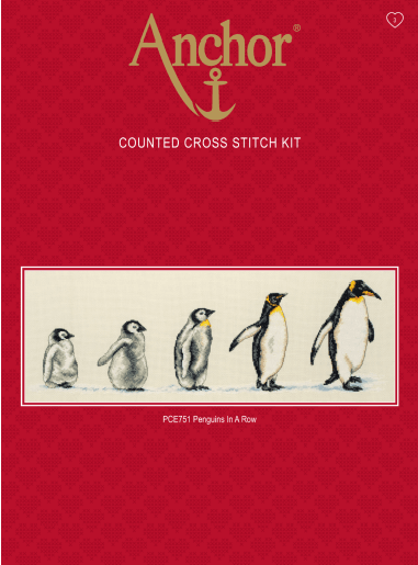 Cross Stitch Kit Anchor - Penguins - Luca-S Cross Stitch Kits