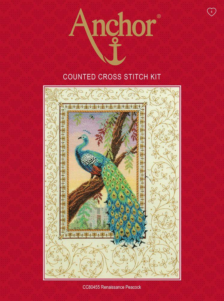 Cross Stitch Kit Anchor - Renaissance Peacock - Luca-S Cross Stitch Kits
