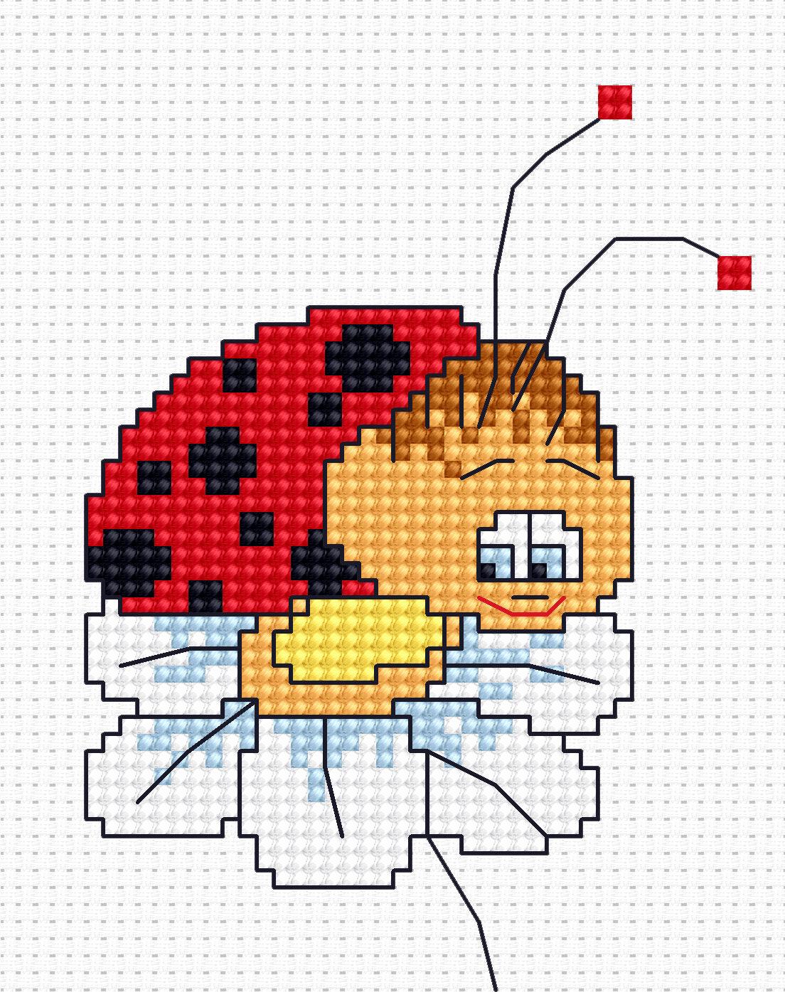 Cross Stitch Kit for Beginners - Kids Embroidery Kit B064 - Luca-S Cross Stitch Kits