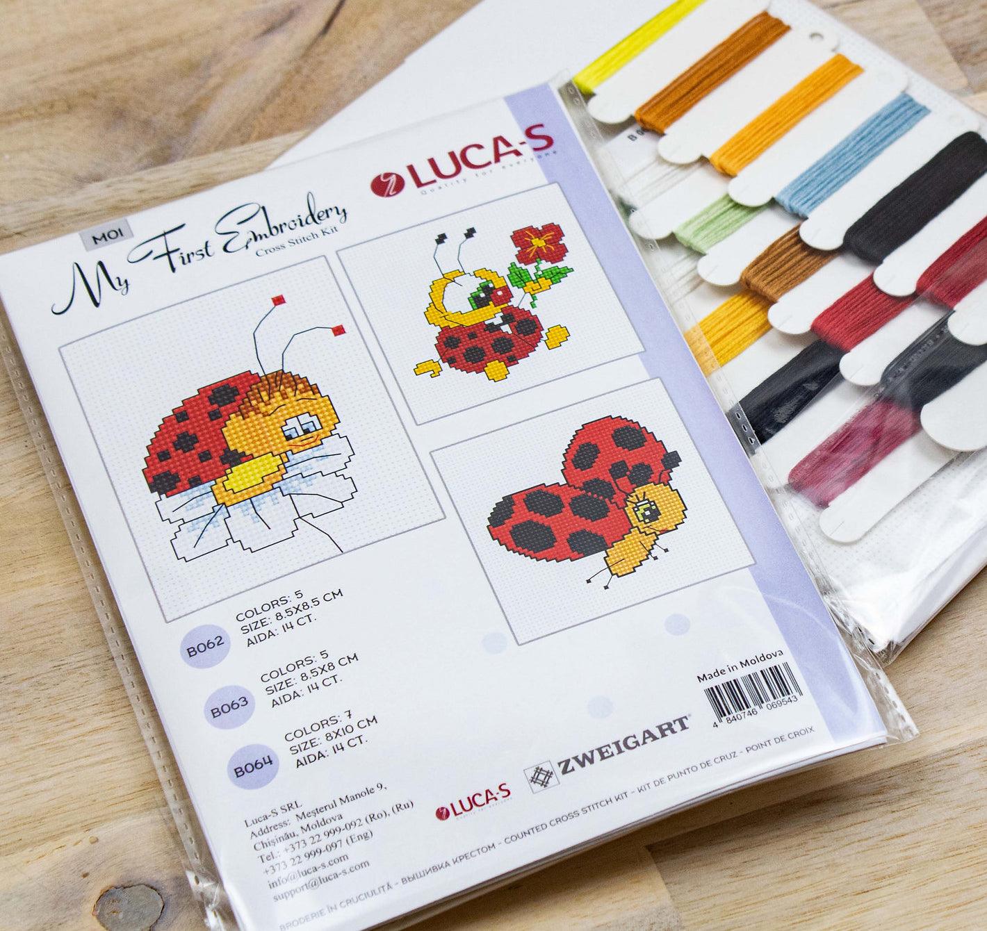 Cross Stitch Kit for Beginners -  Kids Embroidery Kit M01 - Luca-S