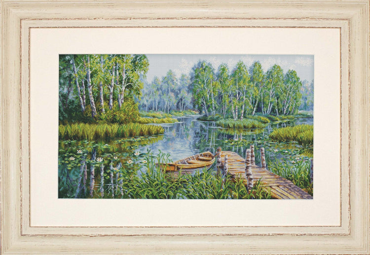 Cross Stitch Kit Luca-S - Birches at the edge of the lake, BU5012 - Luca-S Cross Stitch Kits