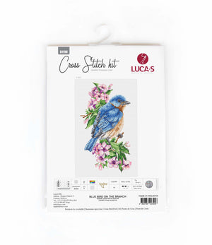 Cross Stitch Kit Luca-S - Blue bird on the branch, B1198 - Luca-S Cross Stitch Kits