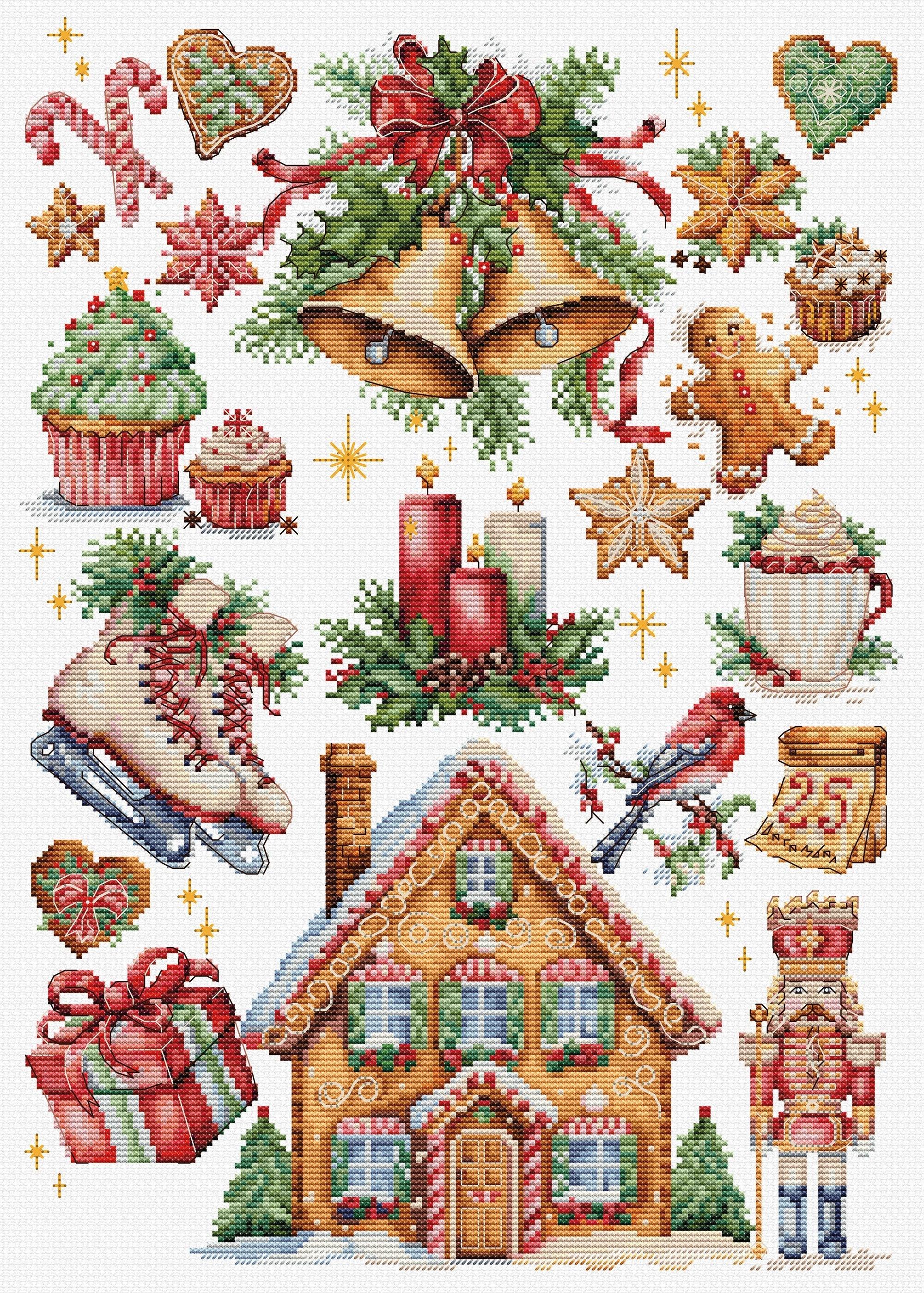 Cross Stitch Kit Luca-S -Christmas Composition, B7031 - Luca-S Cross Stitch Kits
