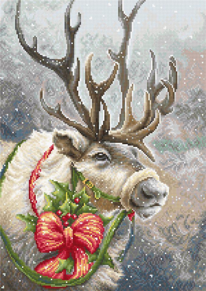 Cross Stitch Kit Luca-S - Christmas Deer, B598 - Luca-S Cross Stitch Kits