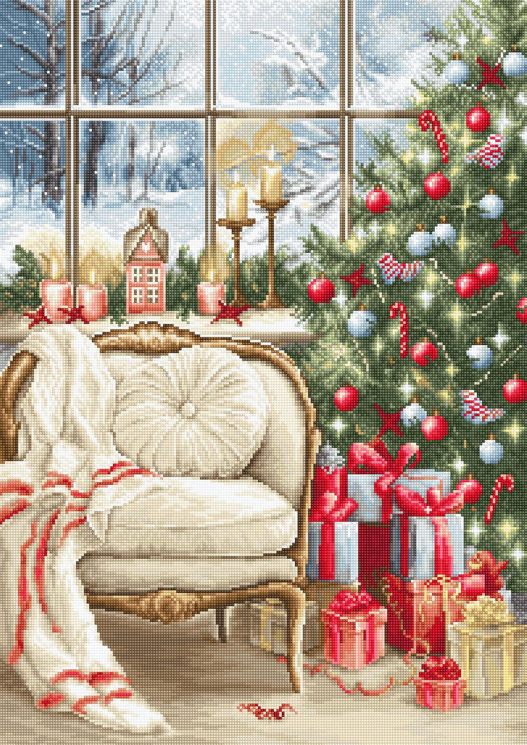 Cross Stitch Kit Luca-S - Christmas interior design, B599 - Luca-S Cross Stitch Kits