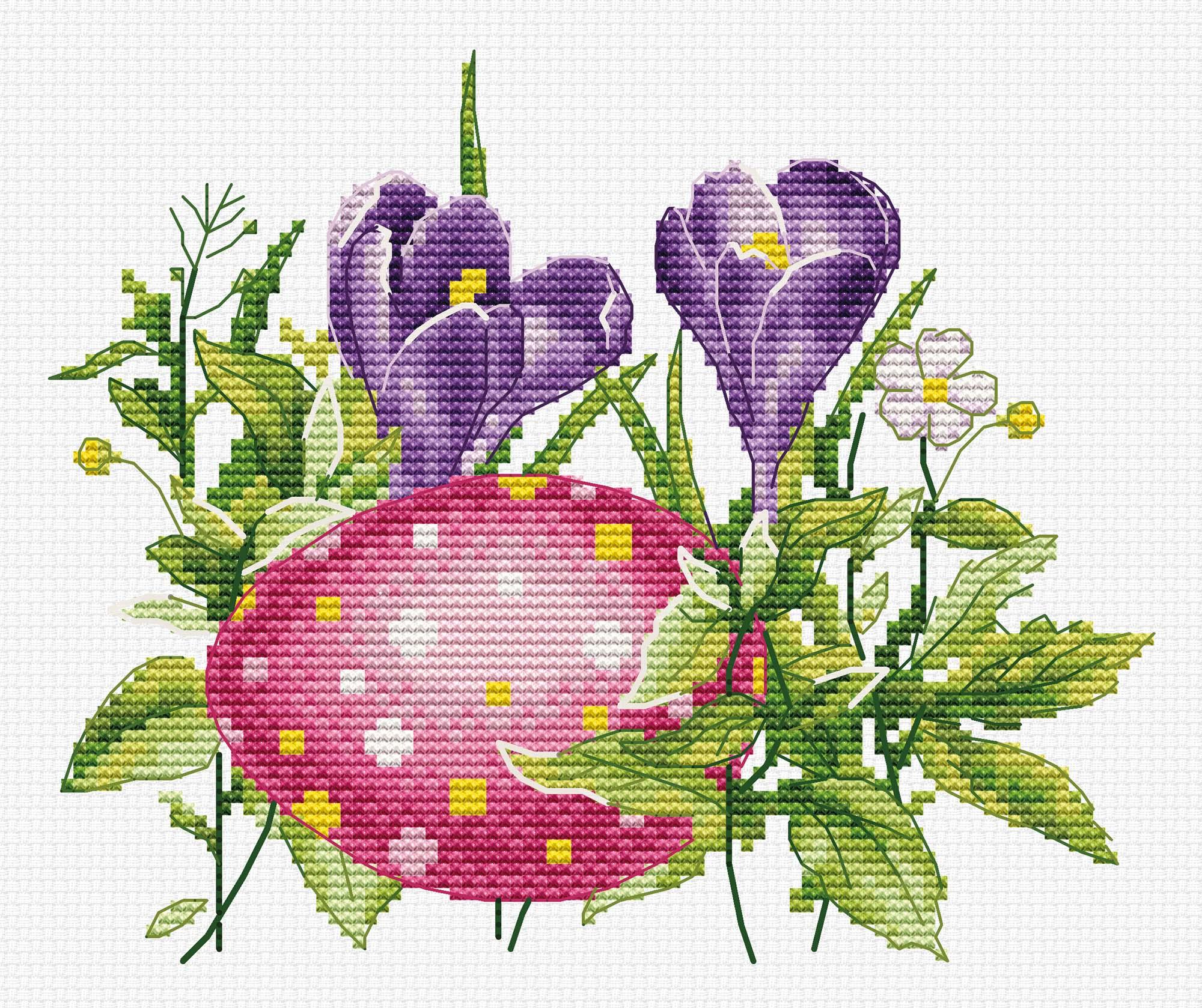 Cross Stitch Kit Luca-S - Easter Egg, B1405 - Luca-S Cross Stitch Kits