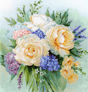 Cross Stitch Kit Luca-S - Floral Bouquet, B2370 - Luca-S Cross Stitch Kits