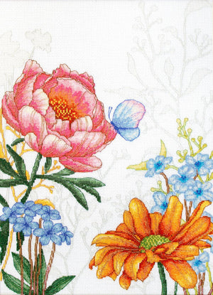 Cross Stitch Kit Luca-S - Flowers and Butterflies, BU4019 - Luca-S Cross Stitch Kits