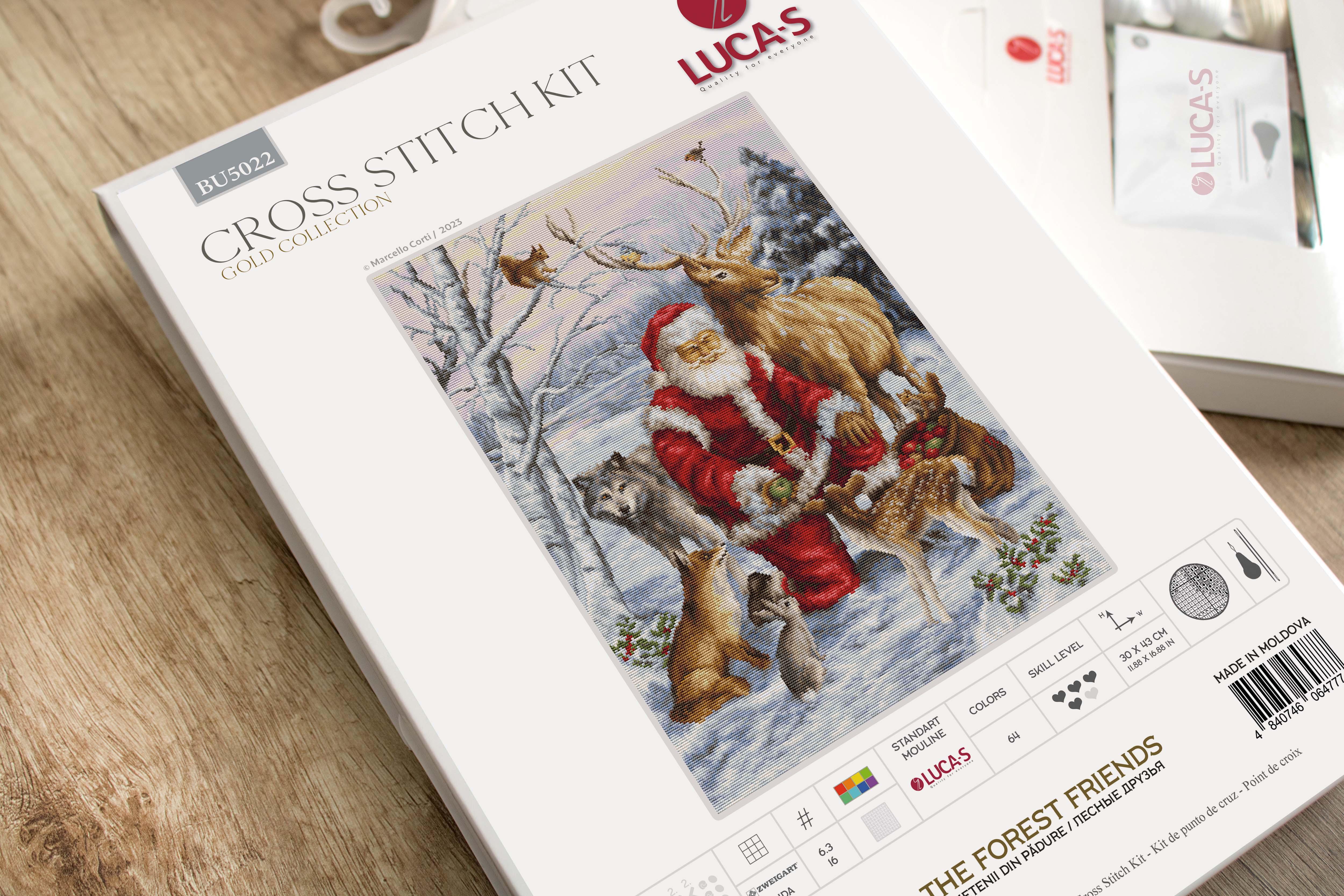 Cross Stitch Kit Luca-S GOLD - The Forest Friends, BU5022 - Luca-S Cross Stitch Kits