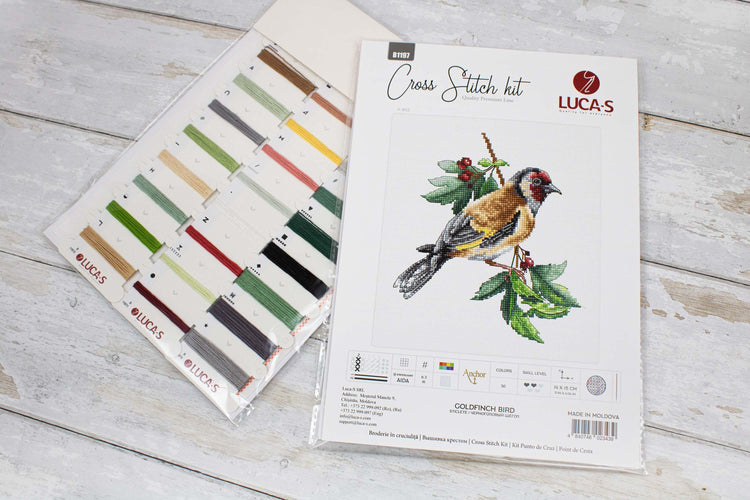 Cross Stitch Kit Luca-S - Goldfinch bird, B1197 - Luca-S Cross Stitch Kits