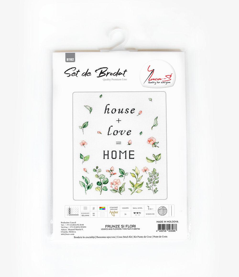 Cross Stitch Kit Luca-S - Leaves and Flowers, B1162 - Luca-S