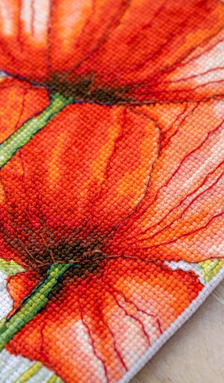 Cross Stitch Kit Luca-S - Poppies and Butterflies, BU4018 - Luca-S Cross Stitch Kits