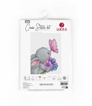 Cross Stitch Kit Luca-S - Rabbit and Butterfly, B1235 - Luca-S Cross Stitch Kits