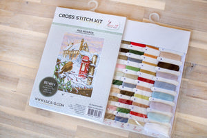 Cross Stitch Kit Luca-S - Red mail box, BU4014 - Luca-S Cross Stitch Kits