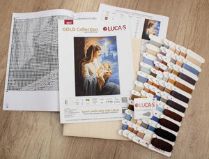 Cross Stitch Kit Luca-S - Saint Mary and The Child, GOLD Collection, B617 - Luca-S Cross Stitch Kits