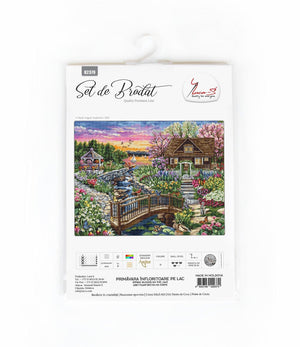 Cross Stitch Kit Luca-S - Spring Blooms on the Lake - HobbyJobby
