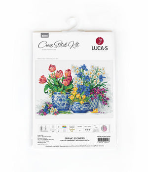 Cross Stitch Kit Luca-S - Spring flowers - HobbyJobby