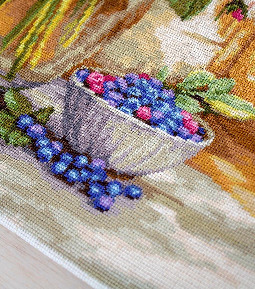 Cross Stitch Kit Luca-S - Still Life with Blueberries, B588 - Luca-S Cross Stitch Kits