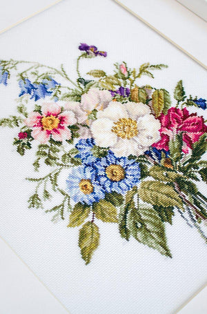 Cross Stitch Kit Luca-S - Summer flower bouquet, BU4004 - Luca-S Cross Stitch Kits