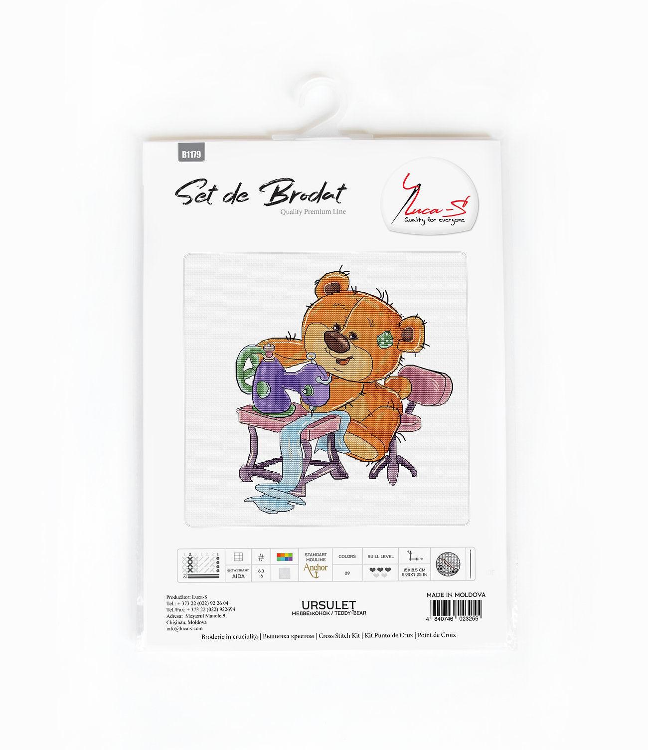Cross Stitch Kit Luca-S - Teddy-Bear, B1179 - Luca-S Cross Stitch Kits