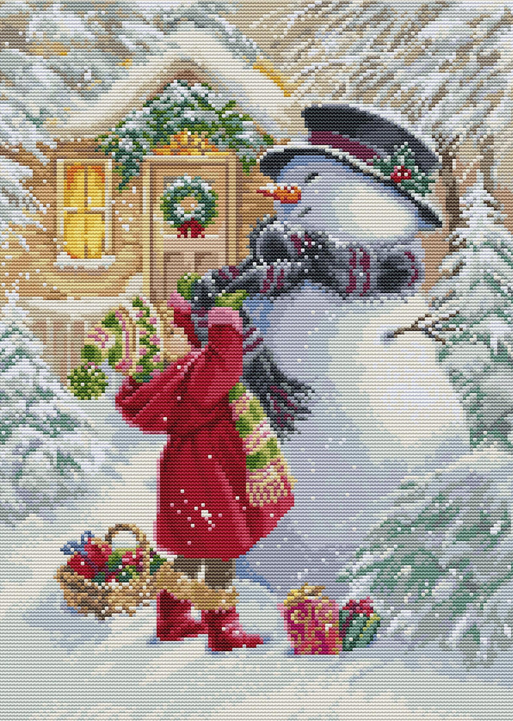 Cross Stitch Kit Luca-S - The Girl With Gifts, BU5018 - Luca-S Cross Stitch Kits