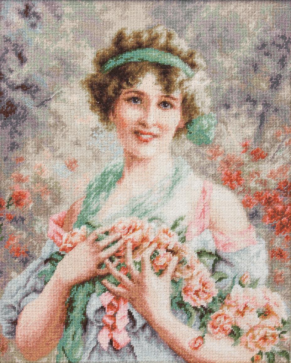 Cross Stitch Kit Luca-S - The girl with the roses, B553 - Luca-S