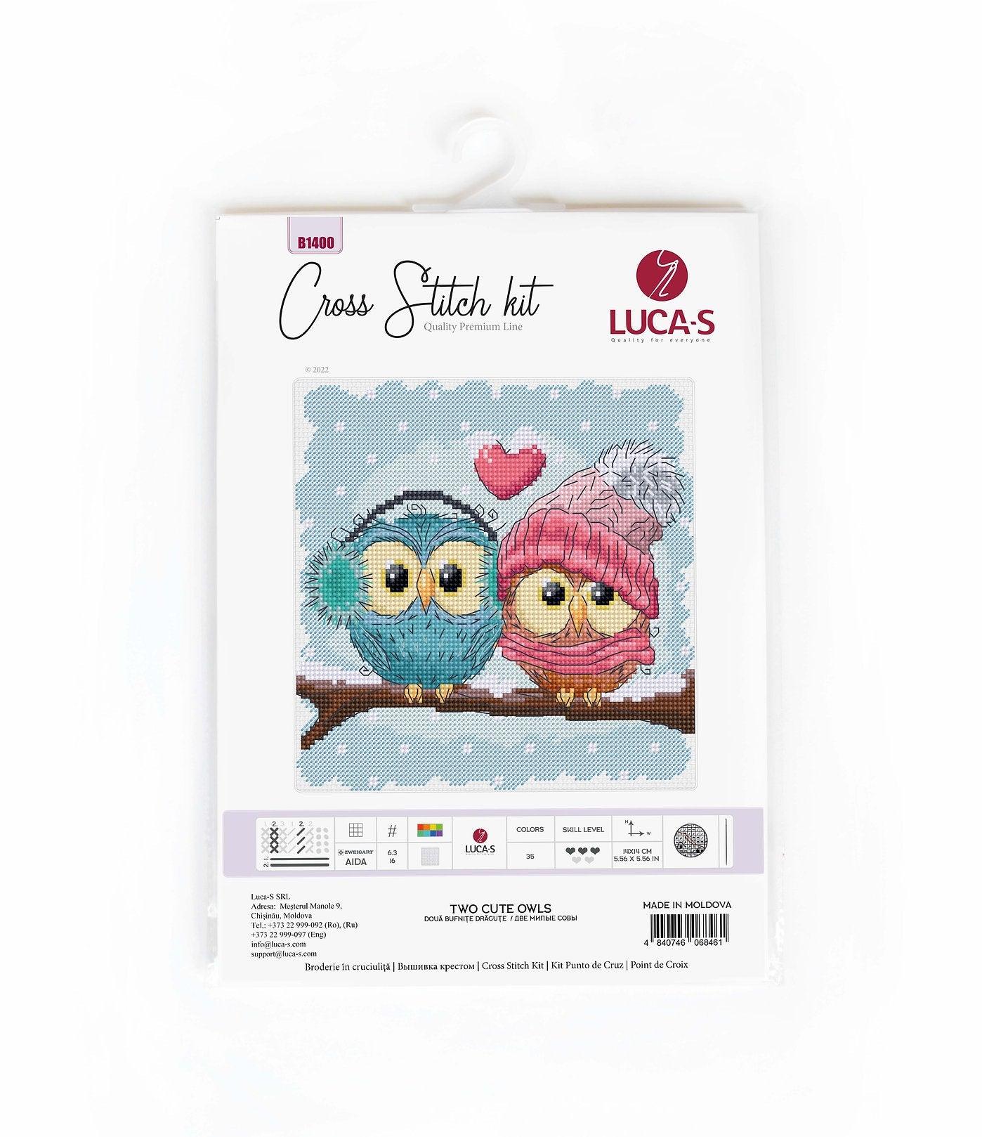 Cross Stitch Kit Luca-S - Two Cute Owls B1400 - Luca-S