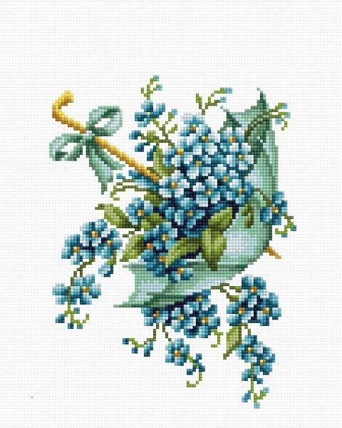 Cross Stitch Kit Luca-S - Umbrella with Flowers B112 - Luca-S