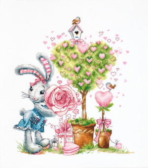 Cross Stitch Kit Luca-S - Valentine's - Little bunny B1125 - Luca-S