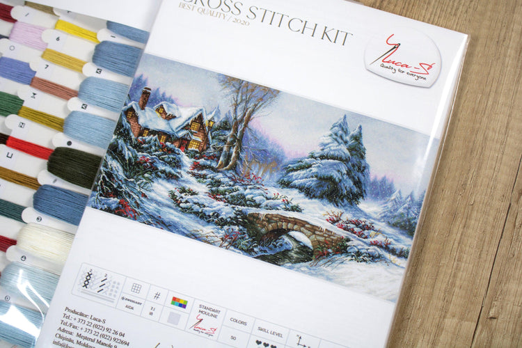 Cross Stitch Kit Luca-S - Winter Landscape, BU5002 - Luca-S Cross Stitch Kits