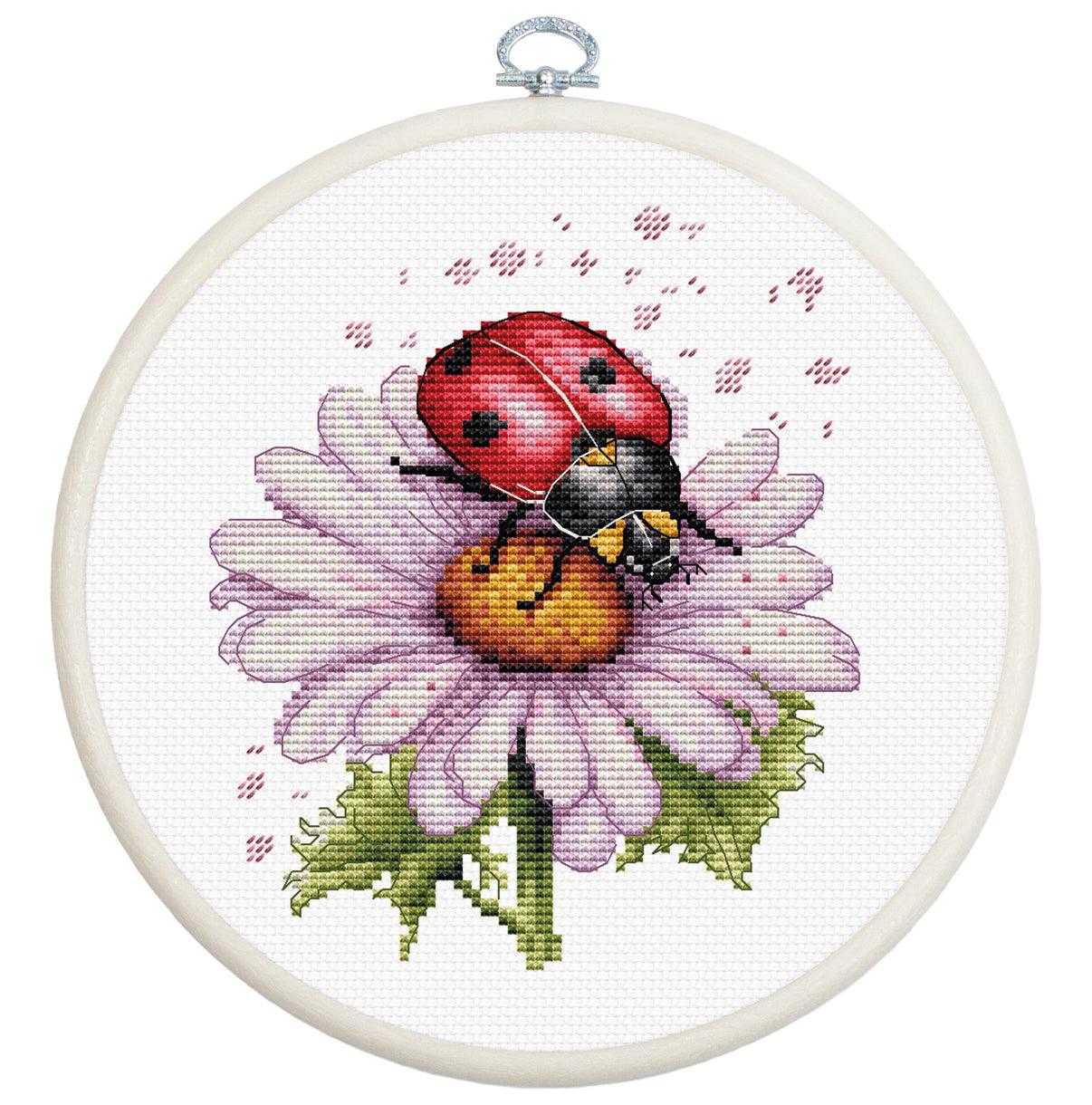 Cross Stitch Kit with Hoop Included Luca-S - Field Flower, BC231 - Luca-S Cross Stitch Kits