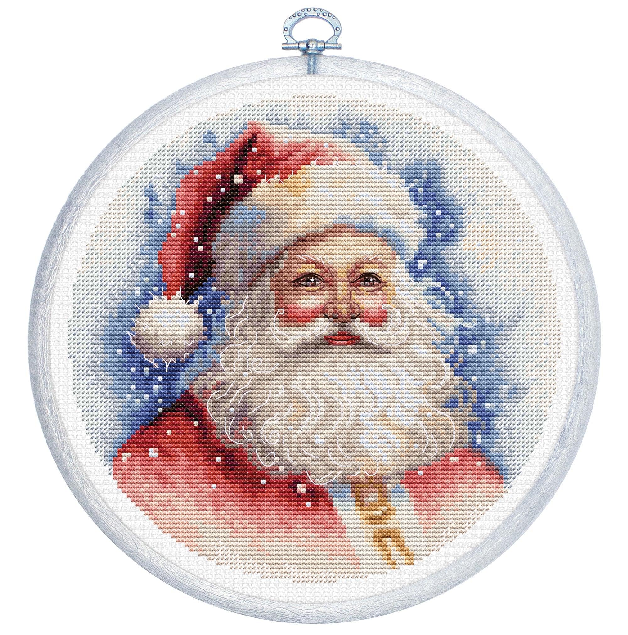 Cross Stitch Kit with Hoop Included Luca-S - Santa, BC224 - Luca-S Counted Cross Stitch Kit