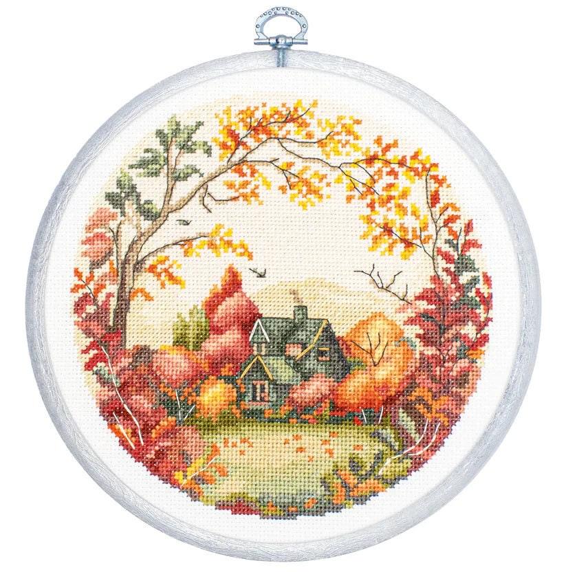 Cross Stitch Kit with Hoop Included Luca-S - The Autumn