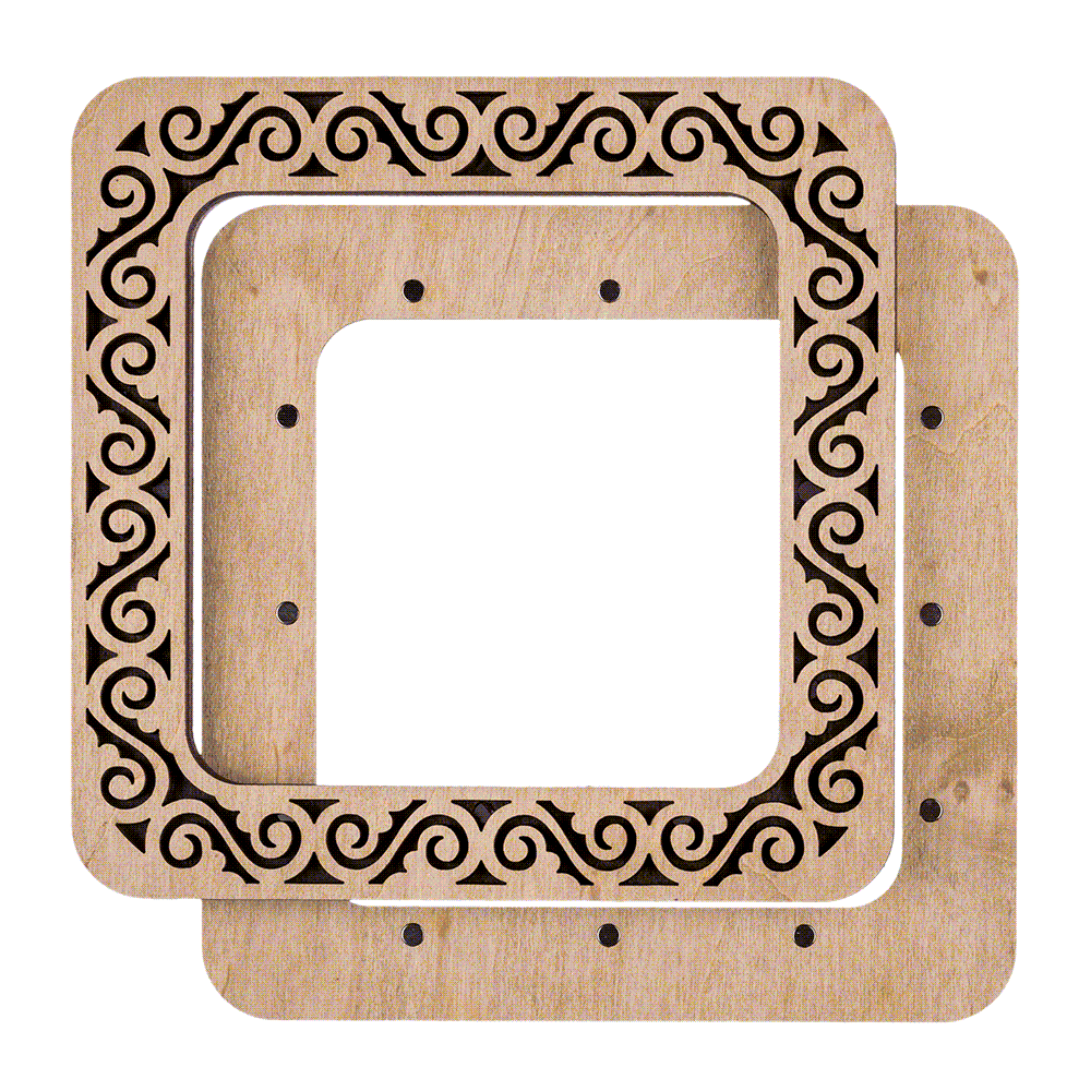 Magnetic Embroidery Hoop - Wooden Cross Stitch Hoop (10x10cm) - Luca-S Hoops