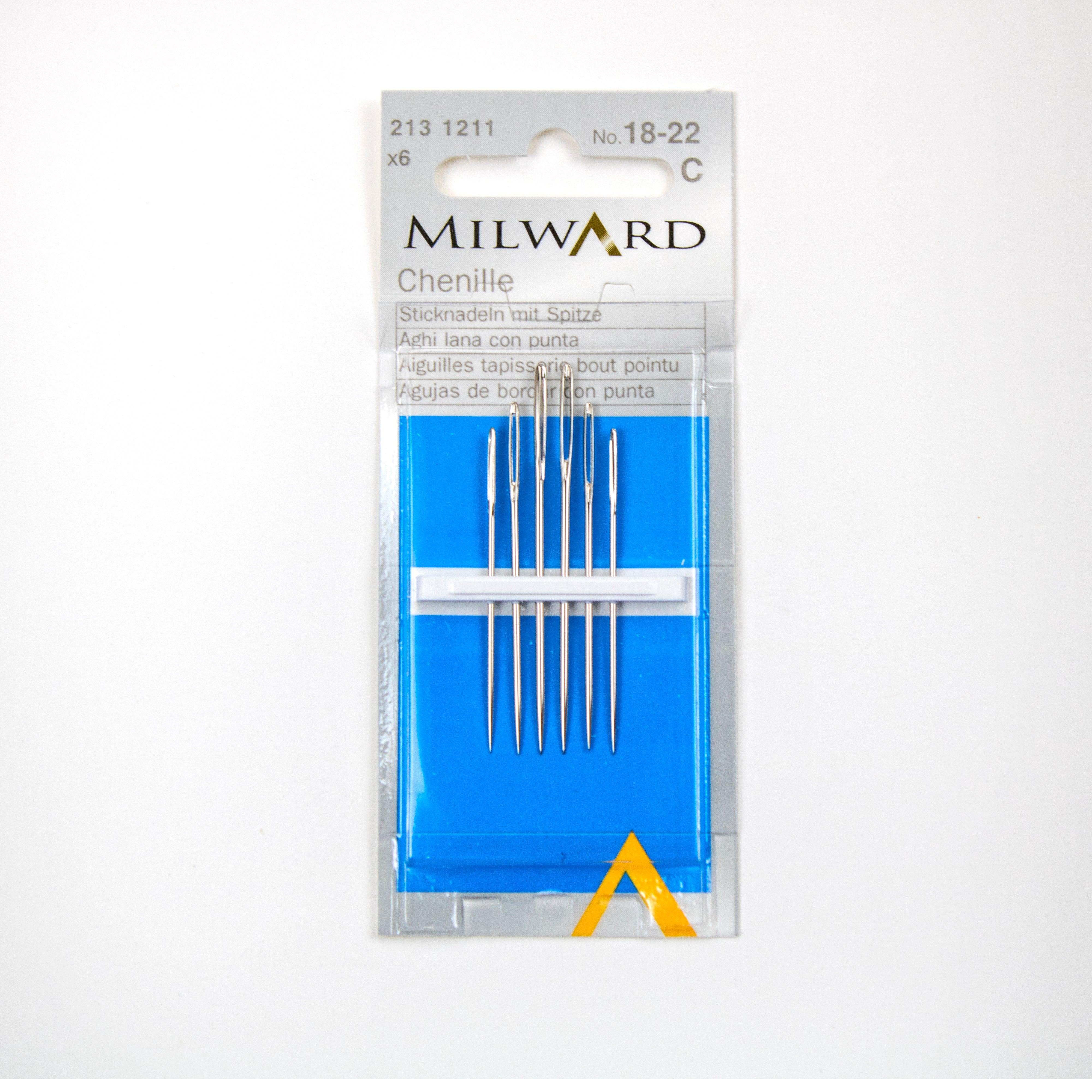 Milward Chenille Hand Needles No.18-22 - 6 Pack - Luca-S New