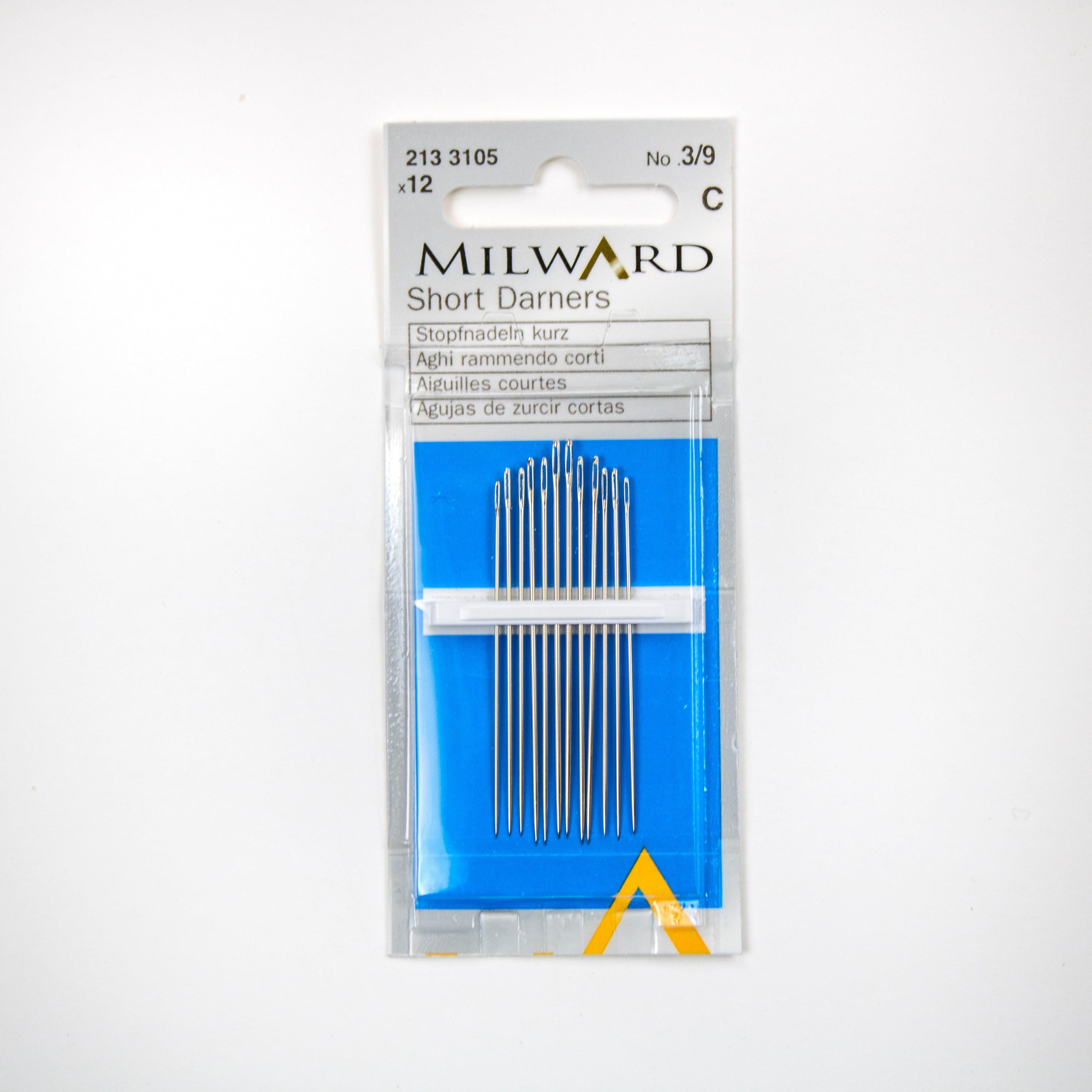 Milward Short Darner Needles No.3/9 - 12 Pack - Luca-S New