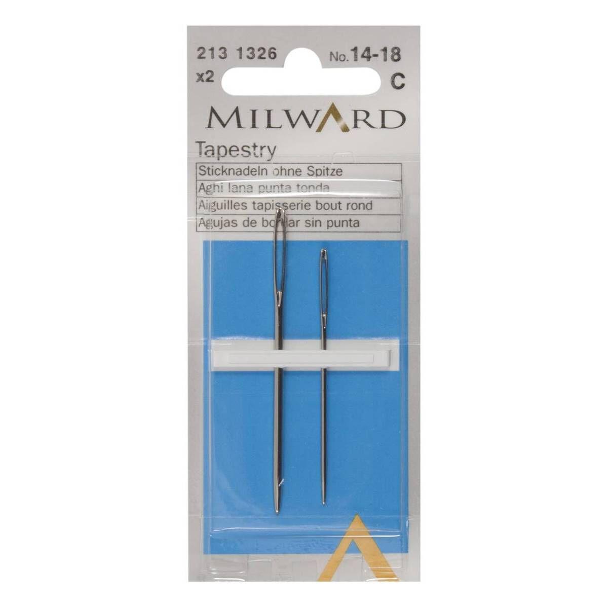 Milward Tapestry Needles No. 14 and 18 - 2 Pack - Luca-S New