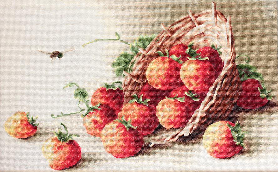 Petit Point Kit Luca-S - Basket of strawberries G497 - Luca-S Petit Point Kits