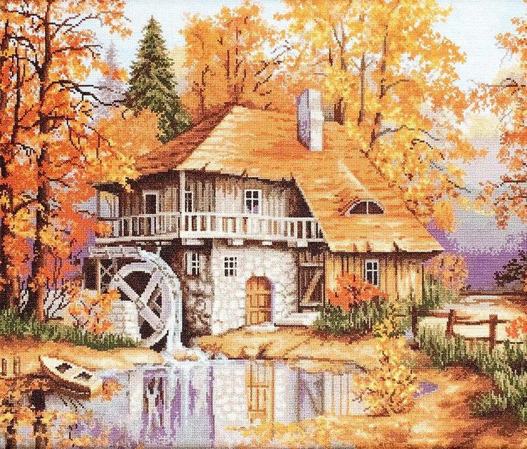 Petit Point Kit Luca-S - Mill in the woods - Autumn, G481 - Luca-S