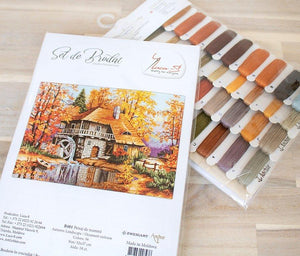 Petit Point Kit Luca-S - Mill in the woods - Autumn, G481 - Luca-S