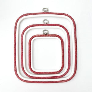 Red Square Embroidery Hoop - Nurge Flexible Cross Stitch Hoop - Luca-S Hoops