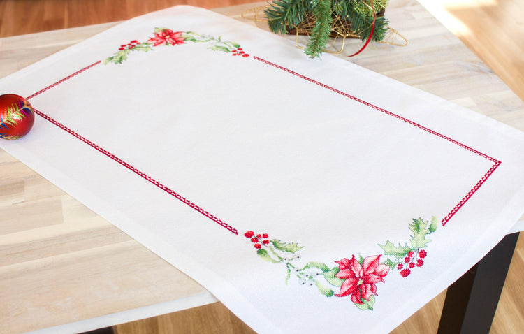 Table Topper - Cross Stitch Kit Table Cloth, FM001 - Luca-S Table Topper Kits