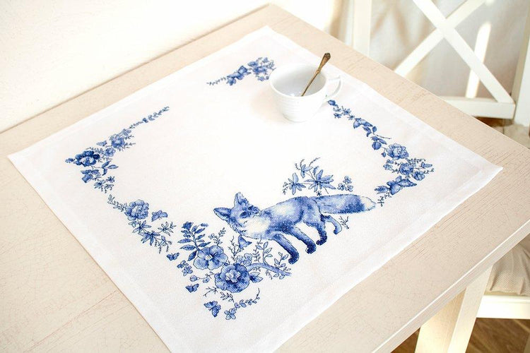 Table Topper - Cross Stitch Kit Table Cloth, FM023 - Luca-S Table Topper Kits