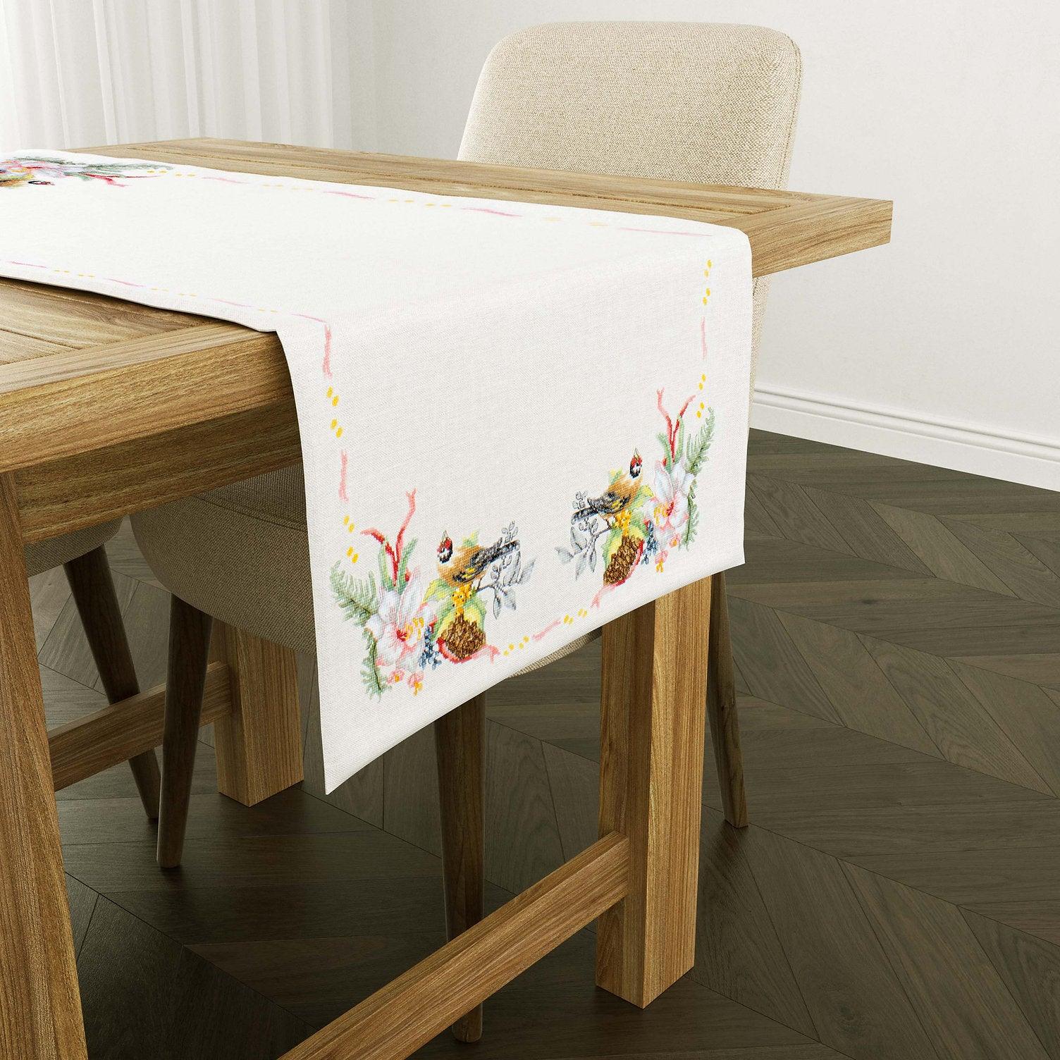 Table Topper - Cross Stitch Kit Table Cloth, FM026 - Luca-S Table Topper Kits