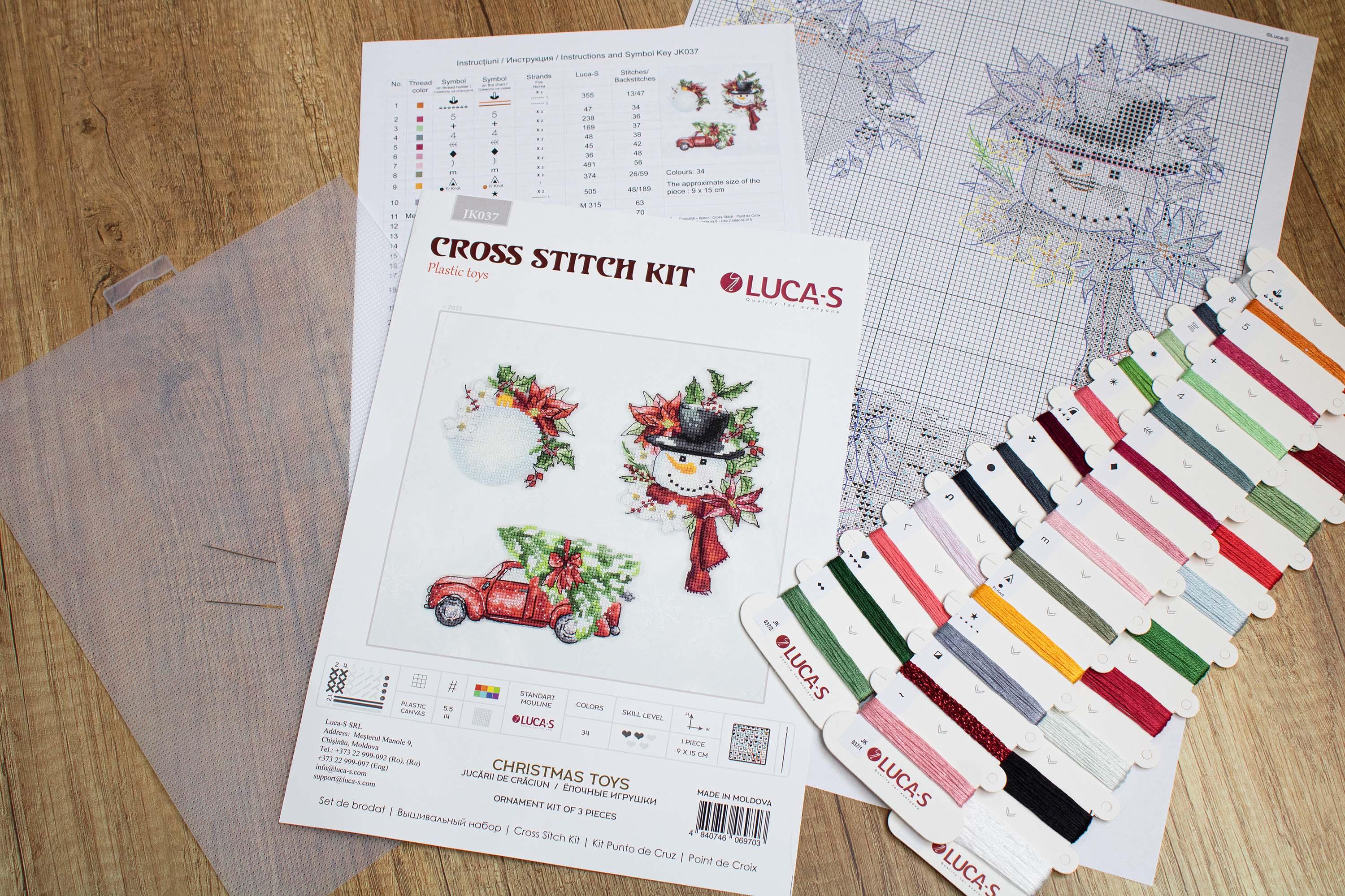 Toys Cross Stitch Kits - Christmas Toys, JK037 - Luca-S Cross Stitch Toys