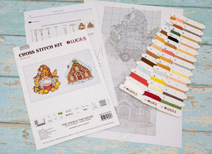 Toys Cross Stitch Kits - The Gnom & The House, JK036 - Luca-S Cross Stitch Toys