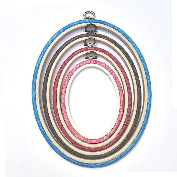 White Embroidery Hoop - Oval Nurge Flexible Hoop - Luca-S Hoops